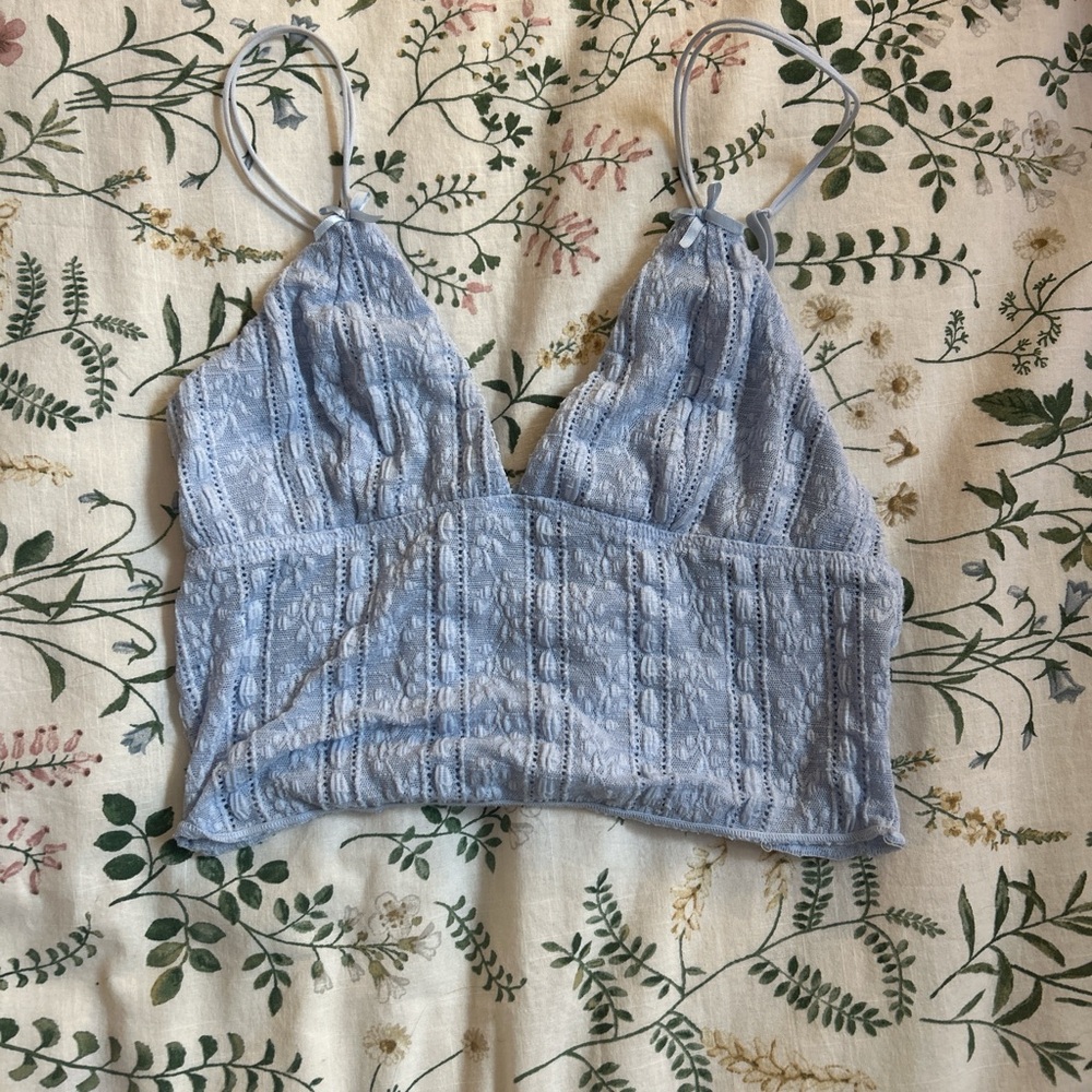 Light blue garage tank top